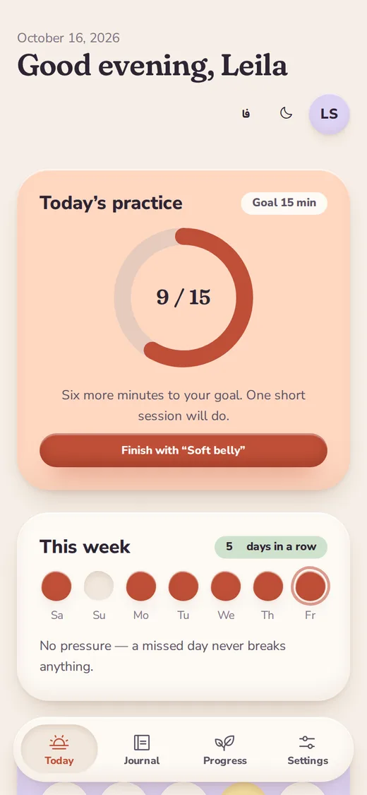 Clay — Dashboard (English, Mobile)