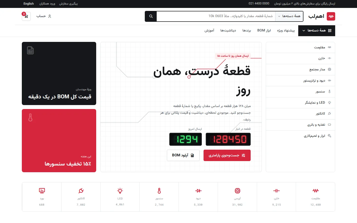 Datasheet — Site (فارسی, Desktop)