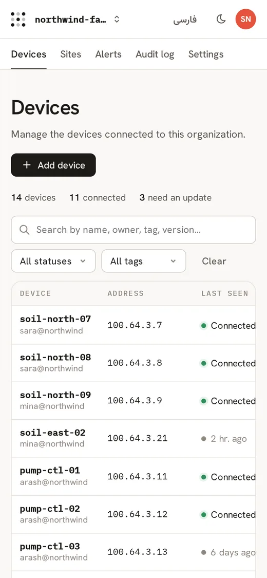 Hearth — Dashboard (English, Mobile)