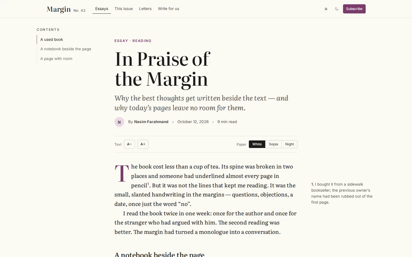 Margin — Site (English, Desktop)