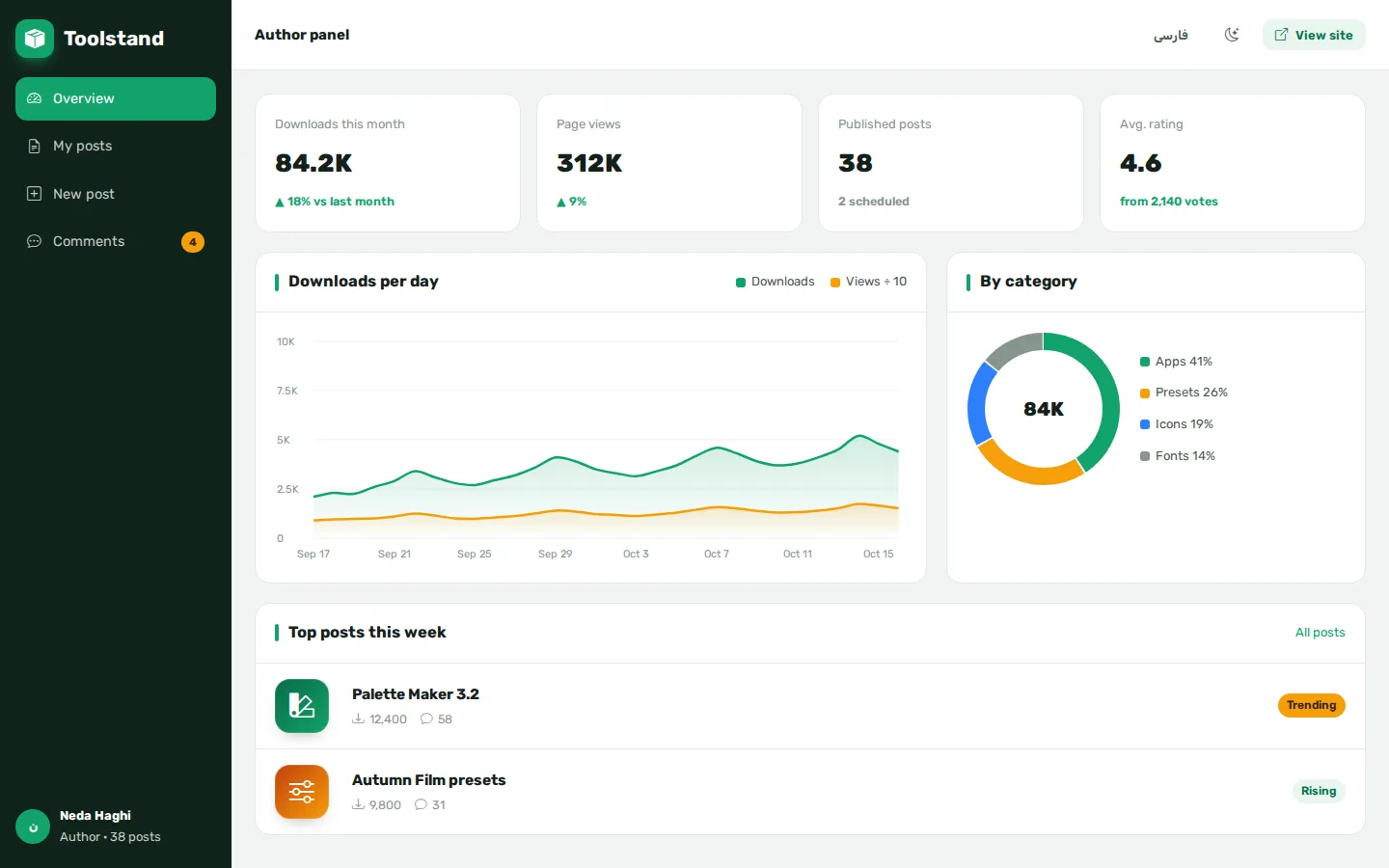Sideload — Dashboard (English, Desktop)